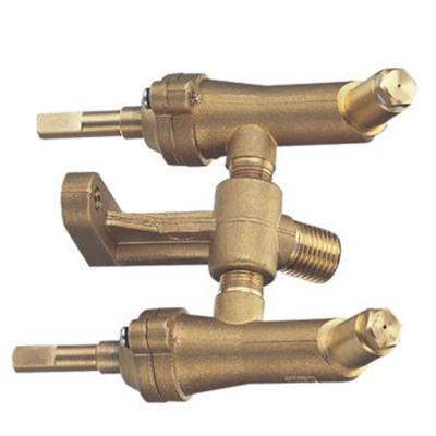 China QS-112 40degree double brass valves combinating brass valve for grill for sale