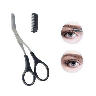 China Custom Lady Hair Remove Shaper Scissor Eyelash Trimmer Right Handed Scissors Tools Stainless Steel Eyebrow Trimmer for sale