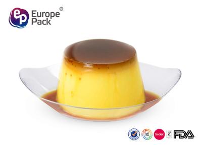 China LFGB keurt de Beschikbare Plastic Ronde van Dessertschotels voor Pudding goed Te koop