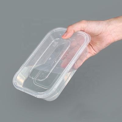 중국 Factory direct high quality 100% biodegradable transparent 650ml disposable bento lunch box 판매용