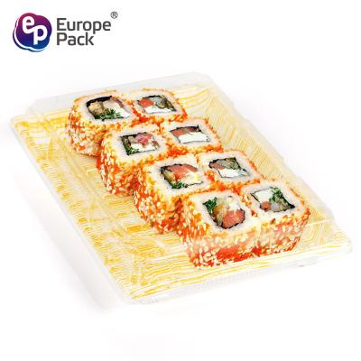 중국 Newest design 10 inch square shape takeaway disposable patisserie sushi packaging tray 판매용