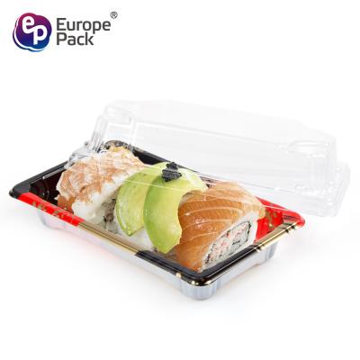 China Eco-friendly disposable plastic square sushi tary for salmon Te koop