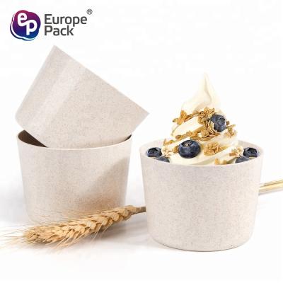 China Eco Friendly Biodegradable New Material Wheat Straw Plastic Dessert Cup en venta