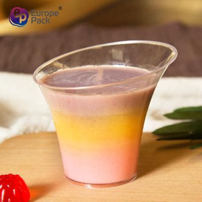 Китай Small special design clear 135ml ps plastic dessert cups for wholesale продается