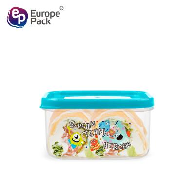 中国 Cartoon pattern Plastic food containers with lids preservation box 販売のため