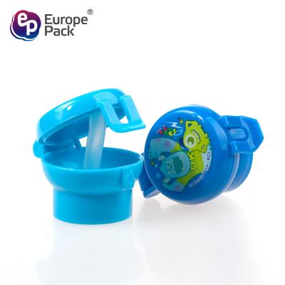 China Wholesale Cartoon design child resistance cap cute plastic water bottle caps with straw for sale