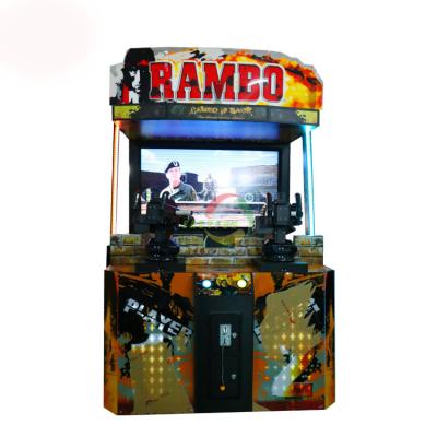 China Game Center Coin Pusher RAMBO Video Arcade Simulator Shooting Game Machine For Sale for sale