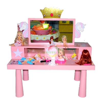 China Dresser Steel Educational Puzzle Toys Girls Children Plastic Dressing Table Toy for sale