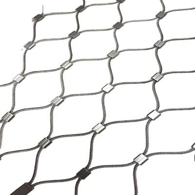 China Life Over 30 Years Durable Wire Mesh Fence Netting Flexible SS Wire Rope Mesh Banded Net For Zoo Fencing for sale