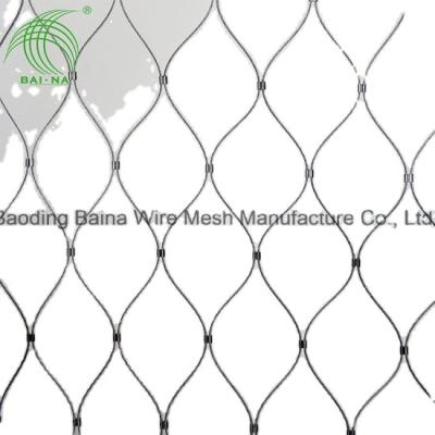 China Balcony Stainless Steel Mesh Anti-Climb Metal Mesh Flexible Fence Rope for sale