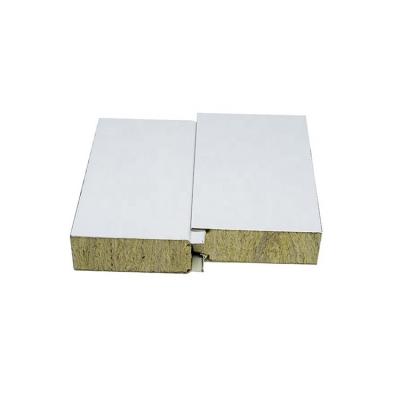 China Traditional Flame Retardant Rock Wool EPS Insulated Steel Roof Wall Sandwich Panels For Steel Buildings for sale