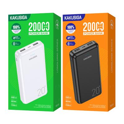 China High capacity KAKUSIGA OEM powerbank 20000mAh mobile power bank external battery gifts 20000 mAh power banks fast charging for sale