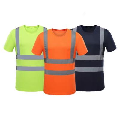 China Breathable Good Quality High Visibility Short Sleeve Safety Hi Vis Reflective Tshirt Work Polo Shirt for sale