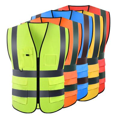 China Water proof Cheap Polyester Traffic Work Security Hi Vis Reflective Clothing Safety Vest for sale