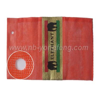 China Recyclable Baxmatic Leno Bags with LDPE Label, 52x85cm for sale