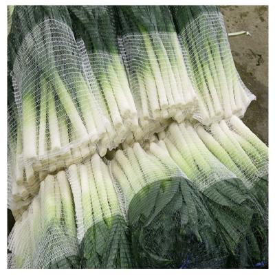 China Recyclable Leek Sack Raschel Bag For Manual Or Automatic Packaging Knitted Net Mesh Bag On Roll for sale