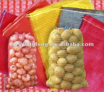 China Recyclable PE raschel bag knitted bag for fruit packaging for sale