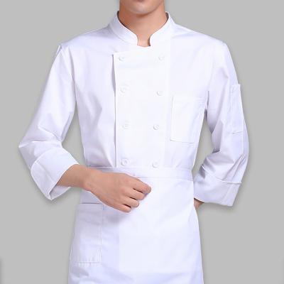 China Custom Made High Quality Plus Size Mens Clothing Workwear For Men's White Chef Shirt for sale