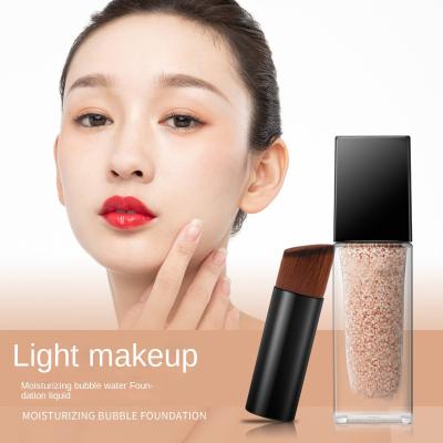 China Sunscreen Bubble Water Foundation Liquid Concealer Moisturizing Foundation Makeup Private Label Makeup With Brush for sale