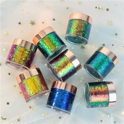 China Chameleo private label eye glitter waterproof face body hair gel glitter loose glitter creams festival glitter decoration for sale