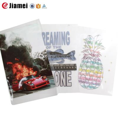 China 3D Custom Design Flat Heat Transfer Sticker Maker Silk Screen Printing For Clothing for sale