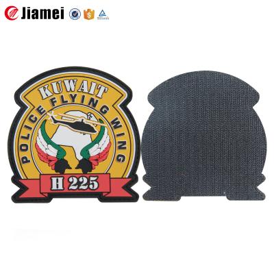 China good quality 3D custom label with logo for clothes patch with velcro backing for sale