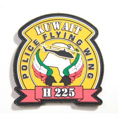 China Other Customized Rubber 3D Logo Label Soft PVC Embossed Logo Rubber Patch For Military Uniform for sale