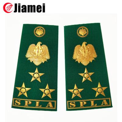 China On/ironed sewn on/adhesive on silicone military uniform shoulder board for offer for sale