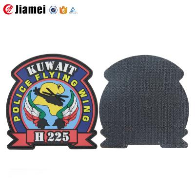 China Custom 3D Shield Italian Uniform Lapel Pin Badge Hook and Loop Patch Custom for sale