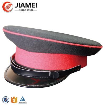 China Verified High Quality Military General Hat Army Officer Hat Peaked Hat for sale