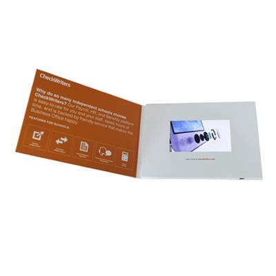 China Europe New Presentations Digital Advertising Player 5inch Greeting Card Video Brochure Cards for sale