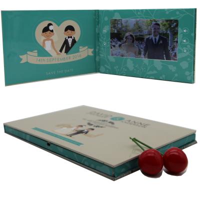 China Hot Selling Custom Video Card Europe 7 Inch LCD, Video Brochure, Video Booklet For Wedding Invitation for sale