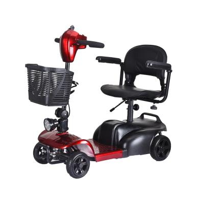 China Unisex Factory wholesale Cheap Foldable 4 wheel Electric Mobility Scooter 24V 12Ah 180W Elderly Adult 16km Long Range Power Battery for sale