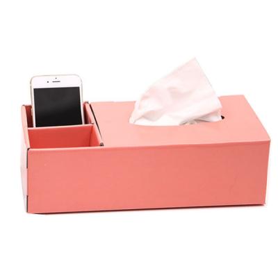 China Recyclable Pink Printed Tissue Paper Napkin Packaging Box Paper Storage Box for sale