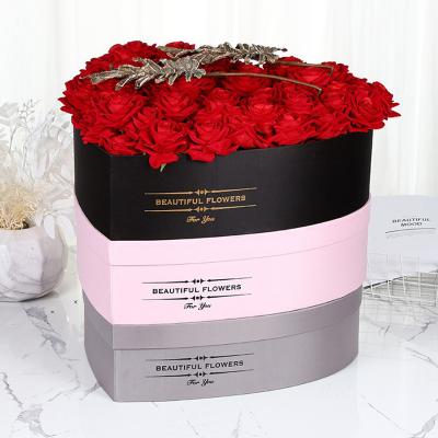 China Recycled Materials Wholesale Rose Flower Box Fresh Flower Luxury Heart-shaped Fruit Gift Box Valentine's Day Girlfriend Gift for sale