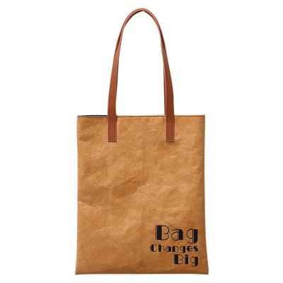 China Recyclable Paper Bags Noble Washable Kraft Paper Handbag Gift Shopping Bags With Logo Color Bags Custom Logo for sale