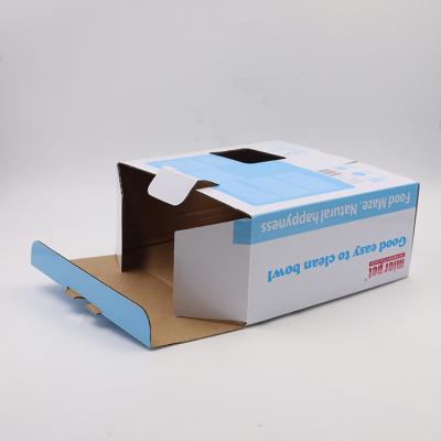 China Recycled Foldable Packaging Materials Box Colorful Corrugated Box With Window Logo Custom Paper Boxes for sale