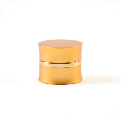 China Cosmetic Packaging High End Gold Aluminum Jar With Ring For Face Cream, Nail Polish And Colored Gel for sale