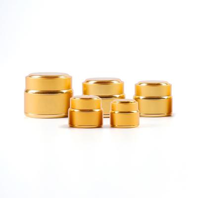 China New Design Cosmetic Jar 7g 15g 20g 30g 50g Gold Aluminum Packaging Jar for sale