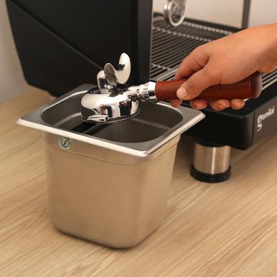 China New Design Best Coffee Grounds Container Coffee Kick Box Stainless Steel Espresso Shot Box Viable for sale