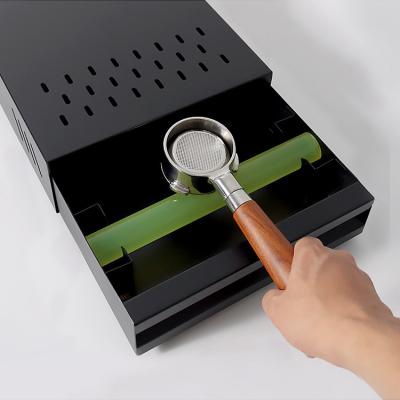 China Viable New Style Portable Coffee Tools Stainless Steel Coffee Kick Box Drawer for sale