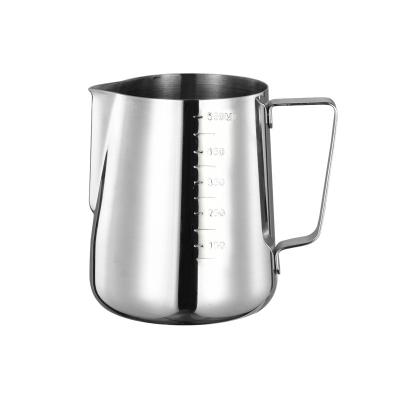 China Viable Espresso Latte Coffee Frothing Pitcher Stainless Steel Milk Jug Coffee Bartender Measuring Tools for sale