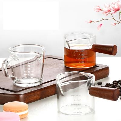 China Viable Kitchen Accessories Glass Measuring Cup Espresso Shot Glass Cup 75ml Coffee Cup Set for sale