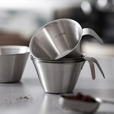 China New Arrival Sustainable Coffee Measuring Cup Espresso Coffee Machines Stainless Steel Espresso Measuring Cup for sale