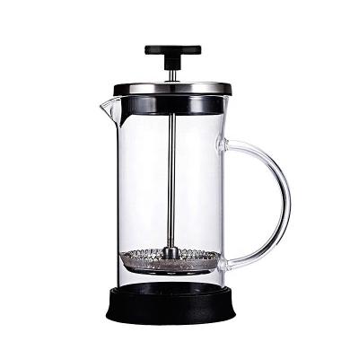 China WITH LID Amazone Filter Black Coffee Plunger Tea Maker Stainless Steel Coffee Press Double Removable Glass French Pot Large For Kitchen for sale