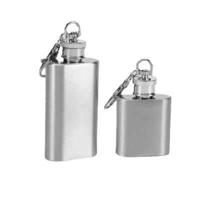 China Eco-Friendly Rectangle Hip Flask Stainless Steel Mini Body Metal Wine Bottle OEM LOGO Key Chain Portable Multifunctional Favorite Alcoholics for sale