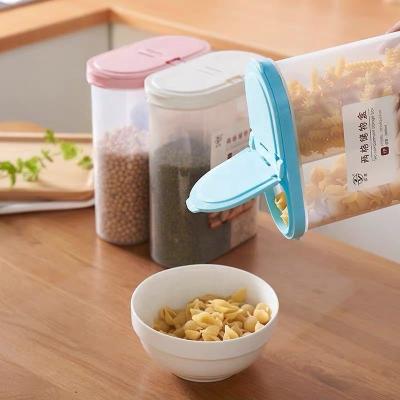 China Pantry Eco Kitchen Storage Freshness Large Airtight BPA FREE Plastic Cereal Container Box Grain Storage Containers Sets For Food Tank for sale