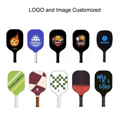 China LOGO Full Professional Lightweight Custom Carbon Fiber Outdoor Sports Outdoor Sports Pickleball Pickleball Paddle Edgeless Paddle For Fitness for sale