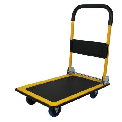 China Steel foldable four wheel handcart with specifications and sizes, which is convenient to use for sale