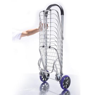 China Large storage capacity handtruck with PU wheel mobile handtruck hand truck cargo cart for sale